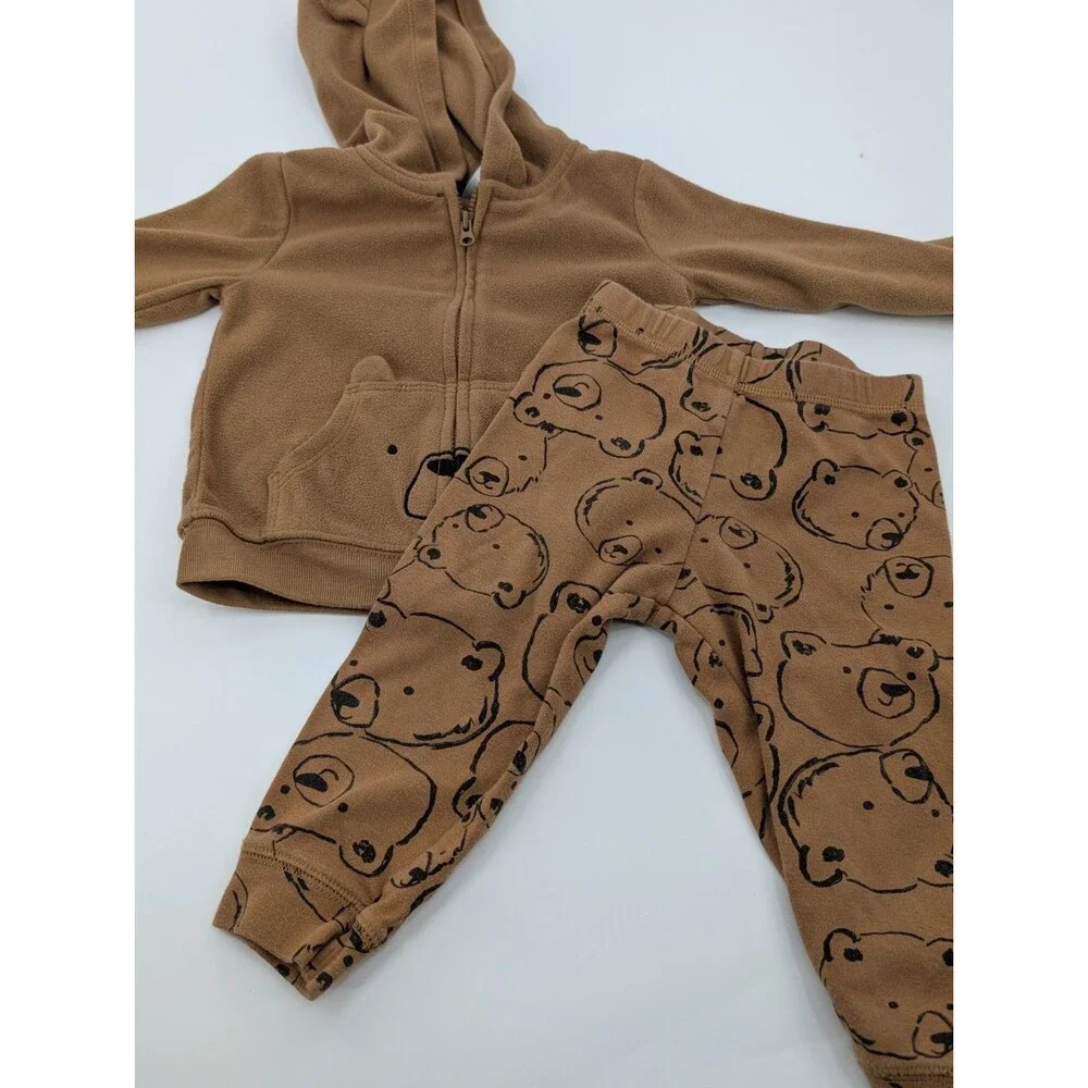 3-12 Month Baby Lot Carters Teddy Bear Yoda Sweatsuit One Piece Pants Set 8 Pc